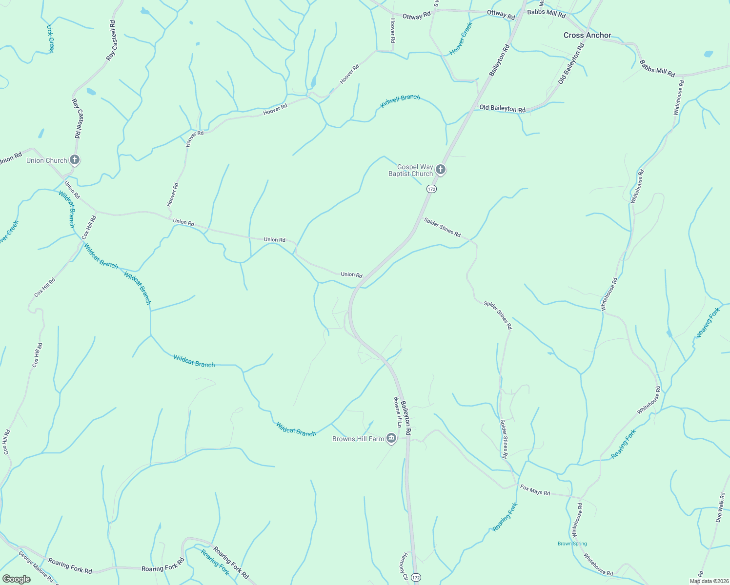 map of restaurants, bars, coffee shops, grocery stores, and more near 5580 Baileyton Road in Greeneville