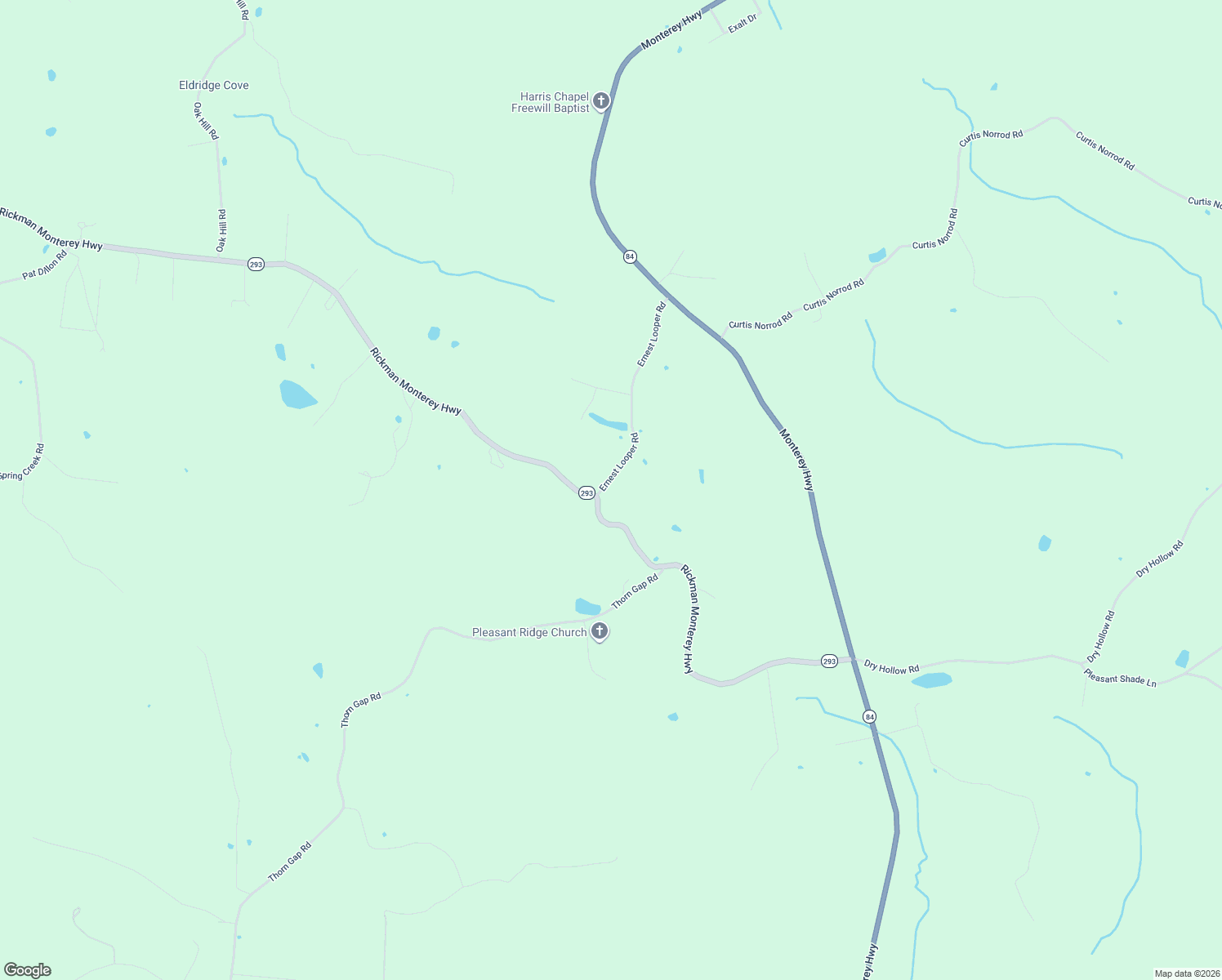 map of restaurants, bars, coffee shops, grocery stores, and more near 1801-1815 Rickman Monterey Highway in Overton