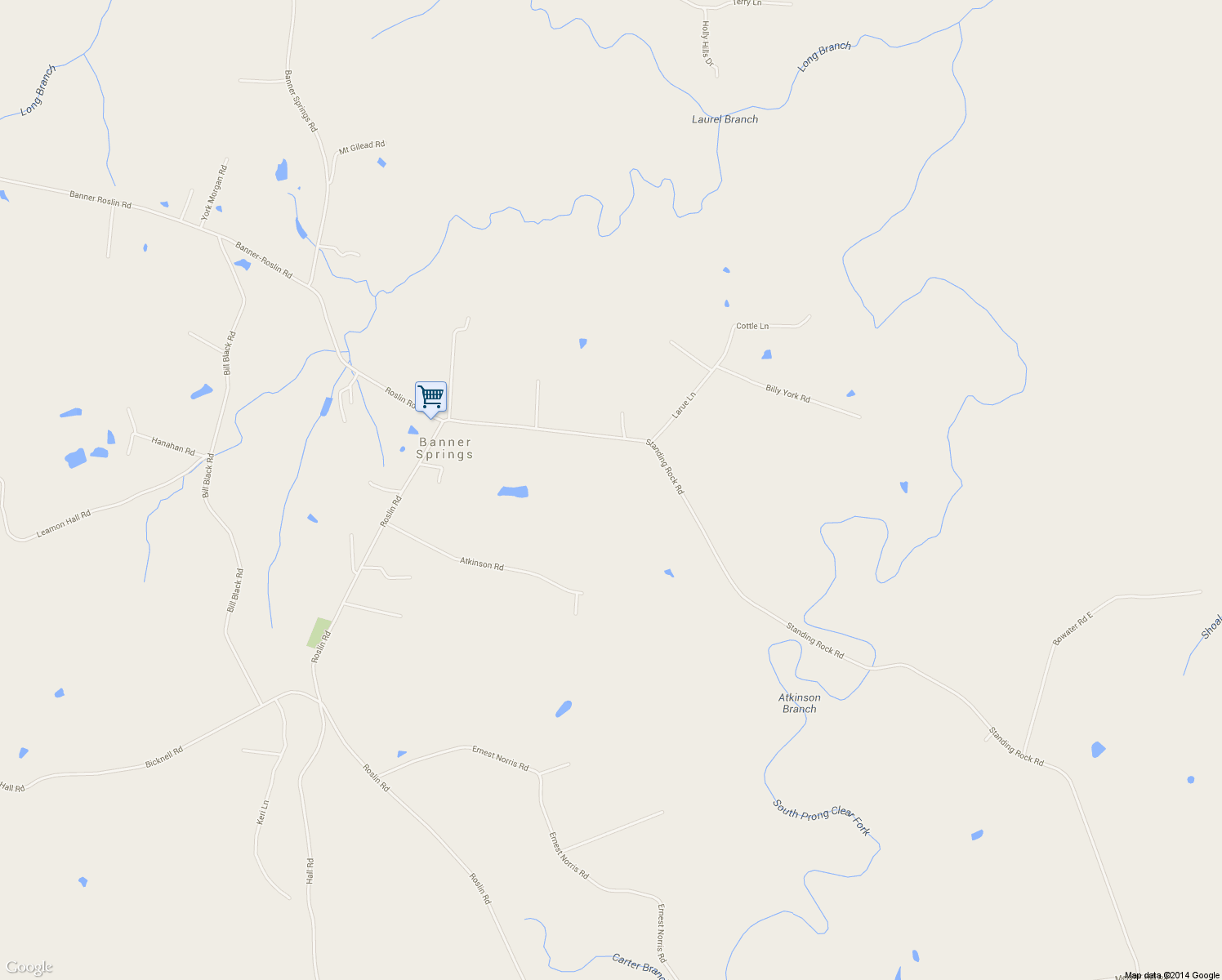 map of restaurants, bars, coffee shops, grocery stores, and more near 4160 Standing Rock Road in Jamestown