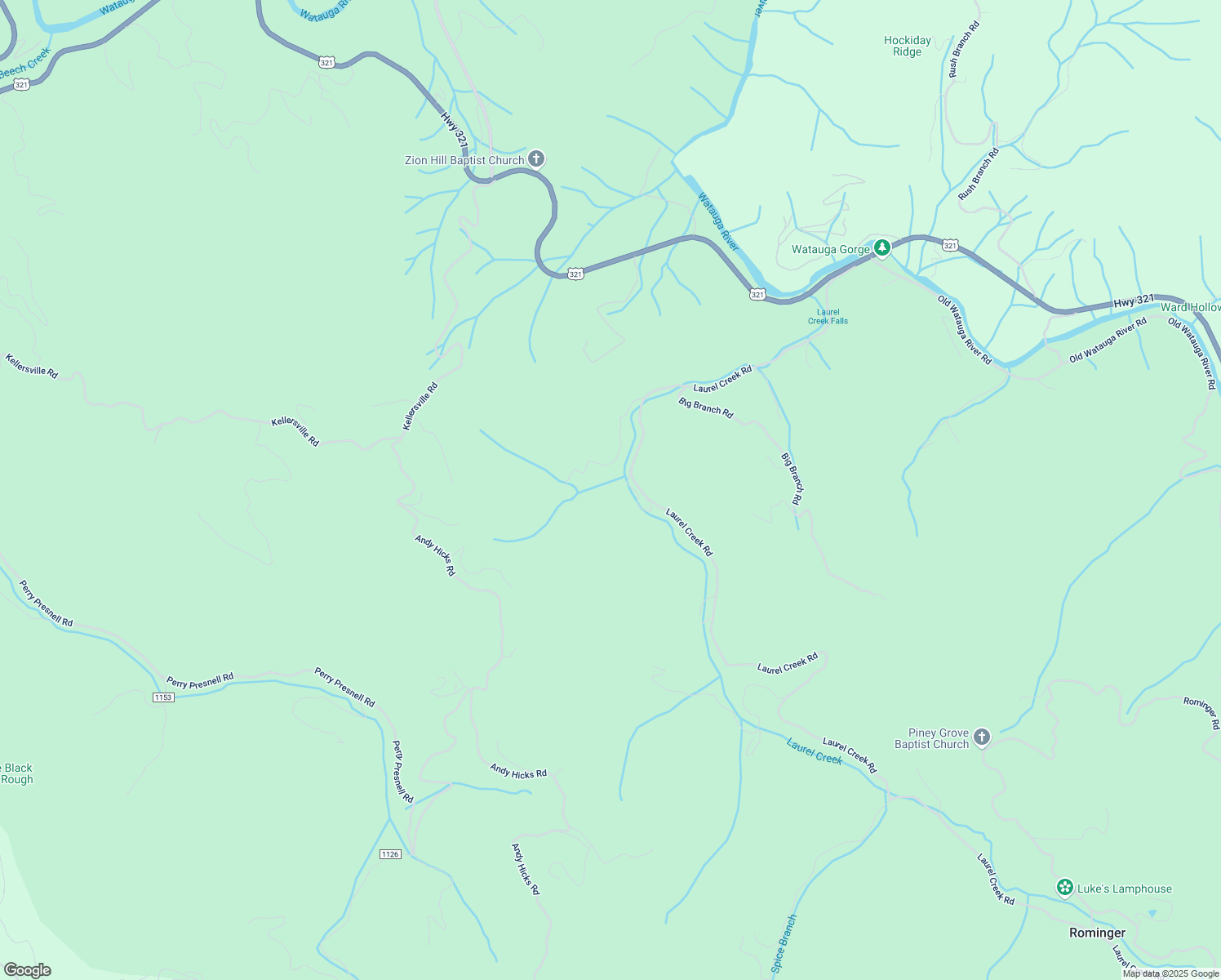 map of restaurants, bars, coffee shops, grocery stores, and more near 232 Memory Tree Lane in Sugar Grove