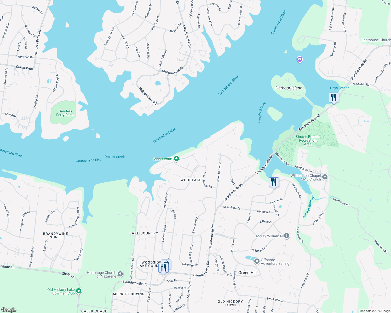 map of restaurants, bars, coffee shops, grocery stores, and more near 4810 Quail Hollow Circle in Green Hill