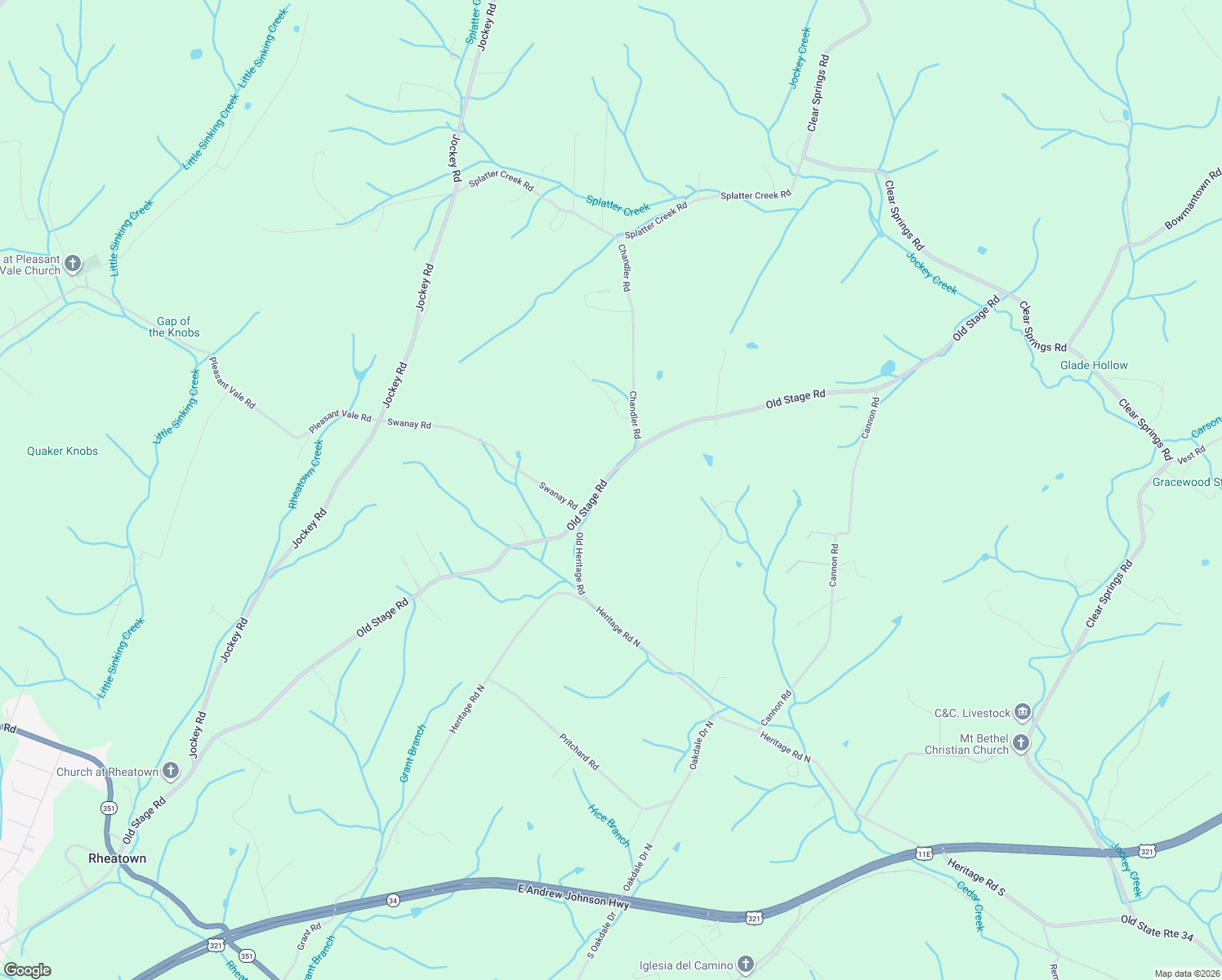 map of restaurants, bars, coffee shops, grocery stores, and more near 8470 Old Stage Road in Limestone