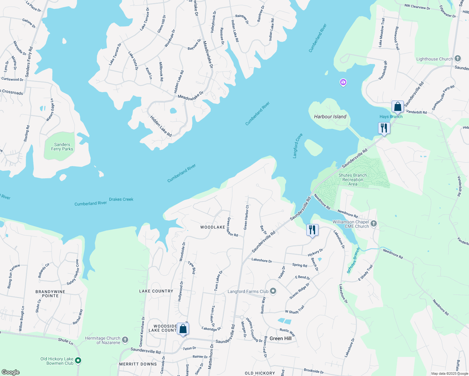 map of restaurants, bars, coffee shops, grocery stores, and more near 362 Green Harbor Road in Green Hill