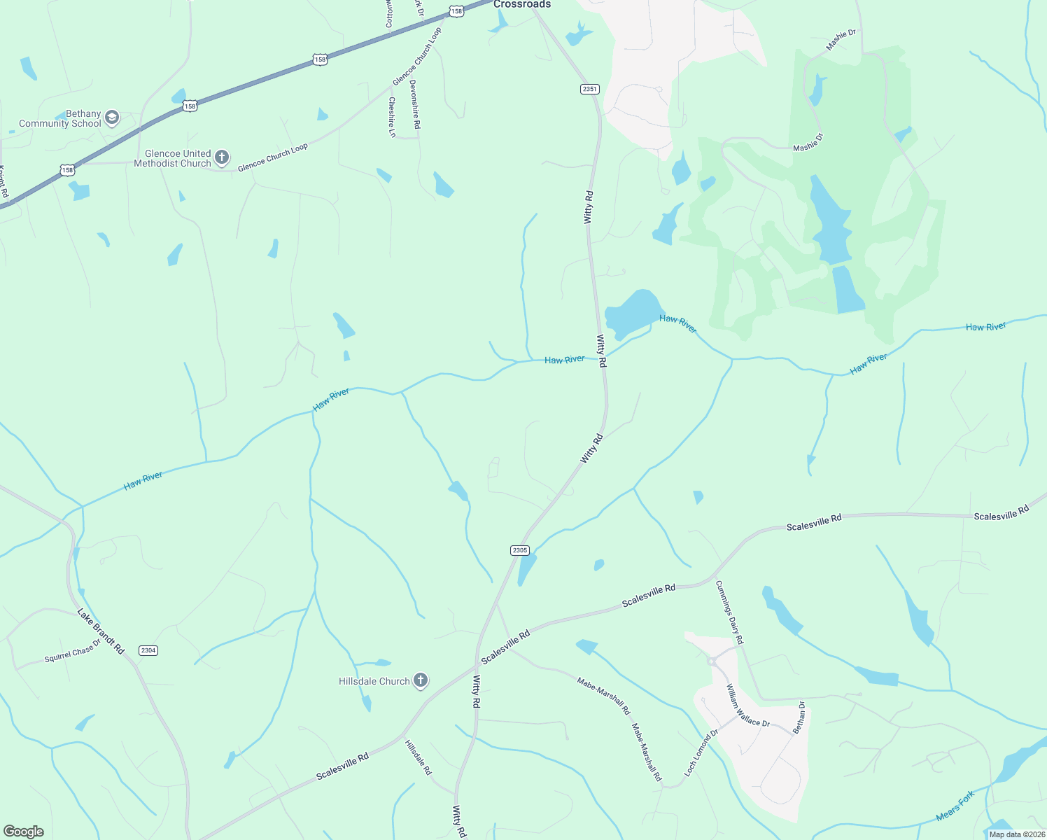 map of restaurants, bars, coffee shops, grocery stores, and more near 8407 Witty Road in Summerfield