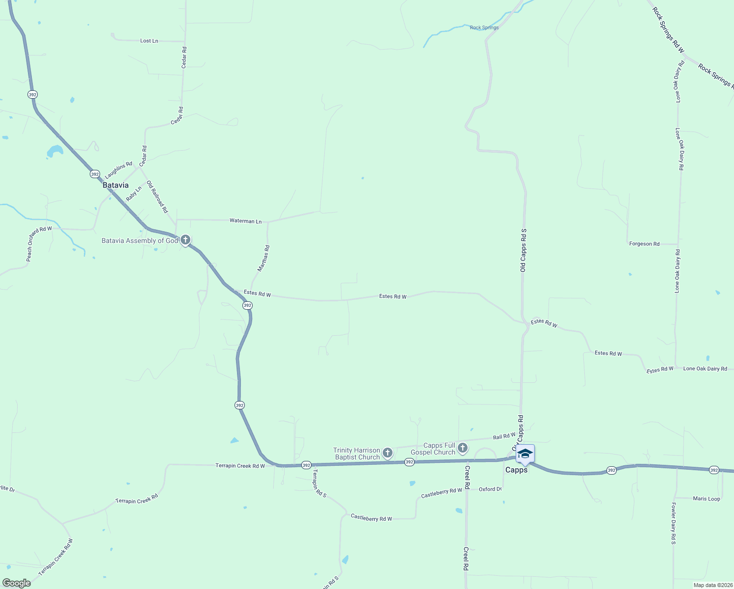 map of restaurants, bars, coffee shops, grocery stores, and more near 6814 Estes Road West in Harrison