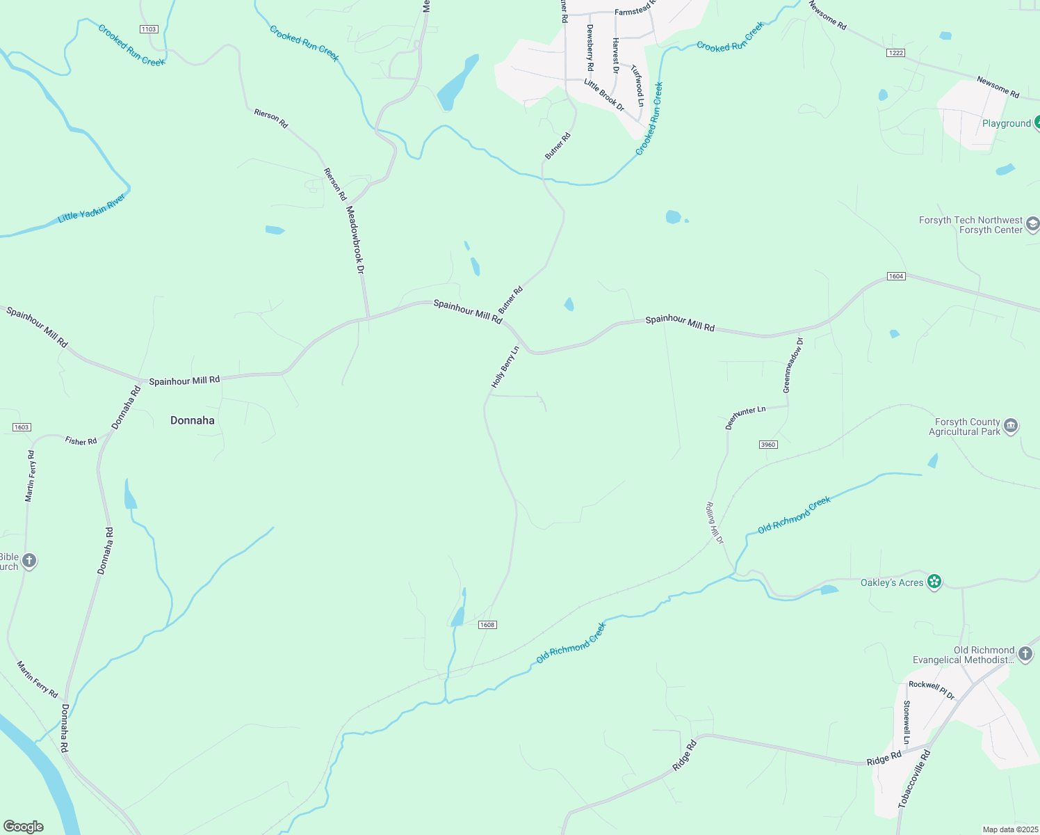 map of restaurants, bars, coffee shops, grocery stores, and more near 7631 Holly Berry Lane in Tobaccoville