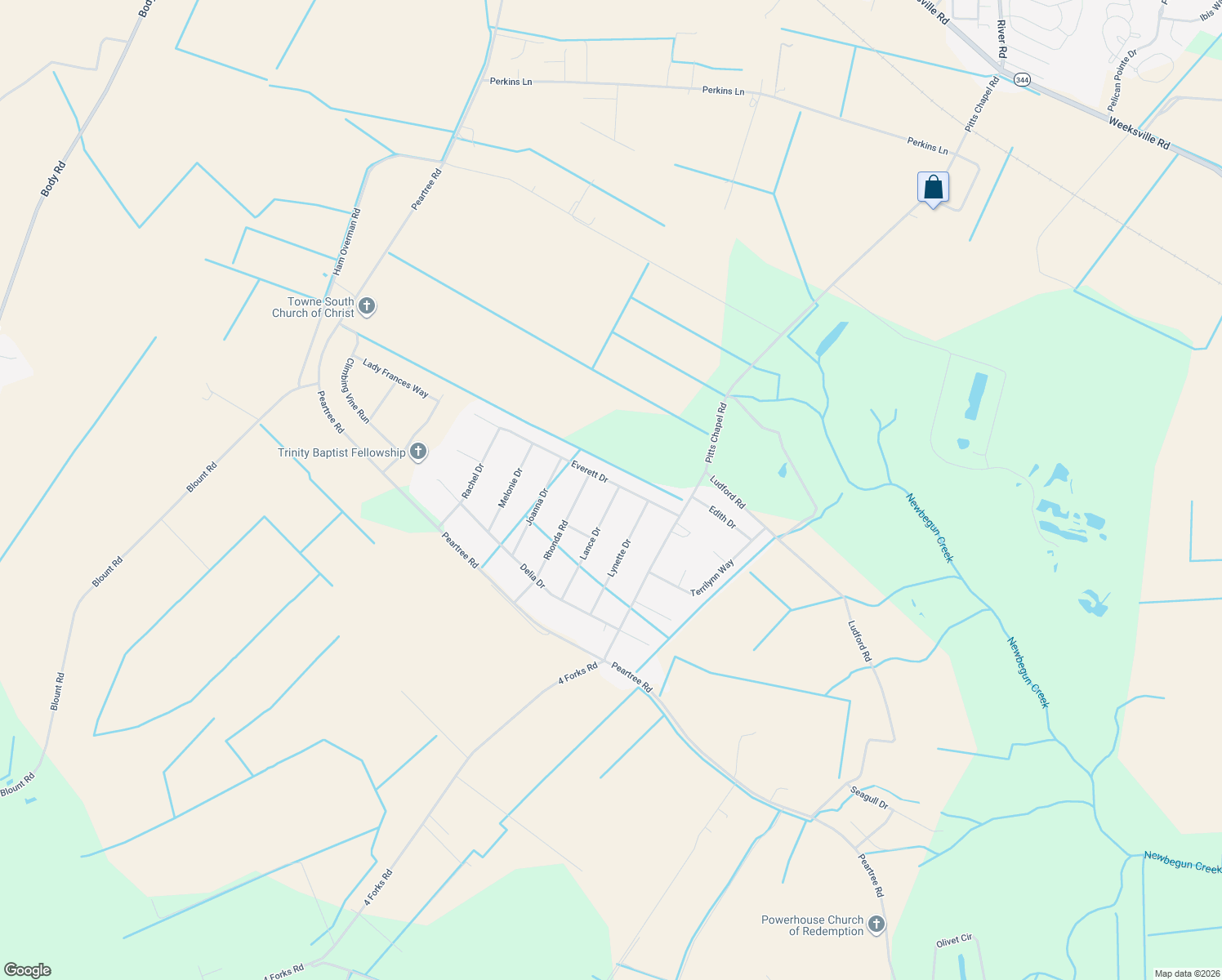 map of restaurants, bars, coffee shops, grocery stores, and more near 313 Lance Drive in Elizabeth City