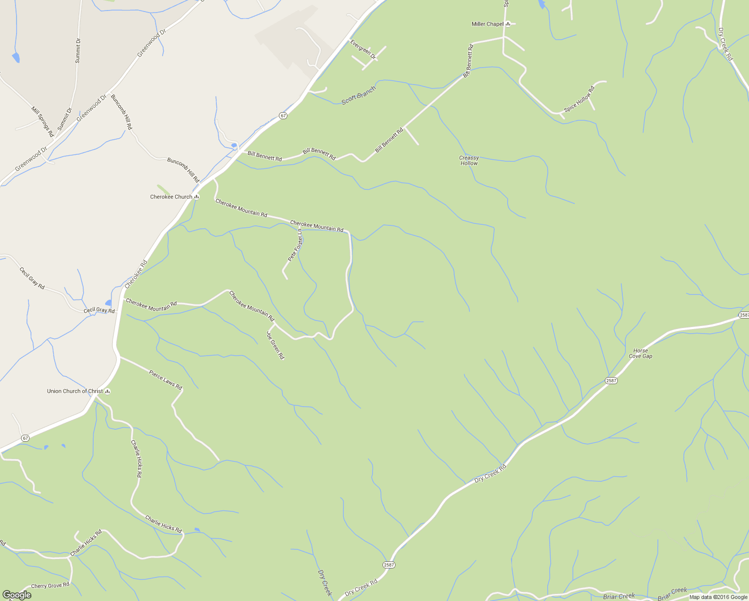 map of restaurants, bars, coffee shops, grocery stores, and more near 435 Cherokee Mountain Road in Jonesborough