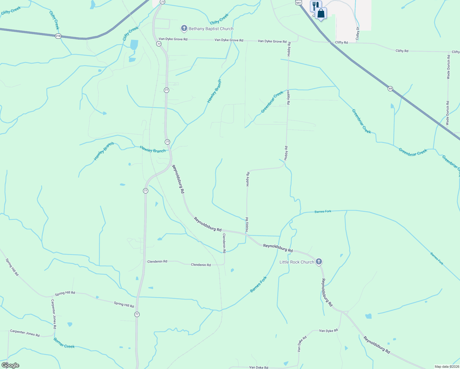 map of restaurants, bars, coffee shops, grocery stores, and more near 1340 Hobby Rd in Paris