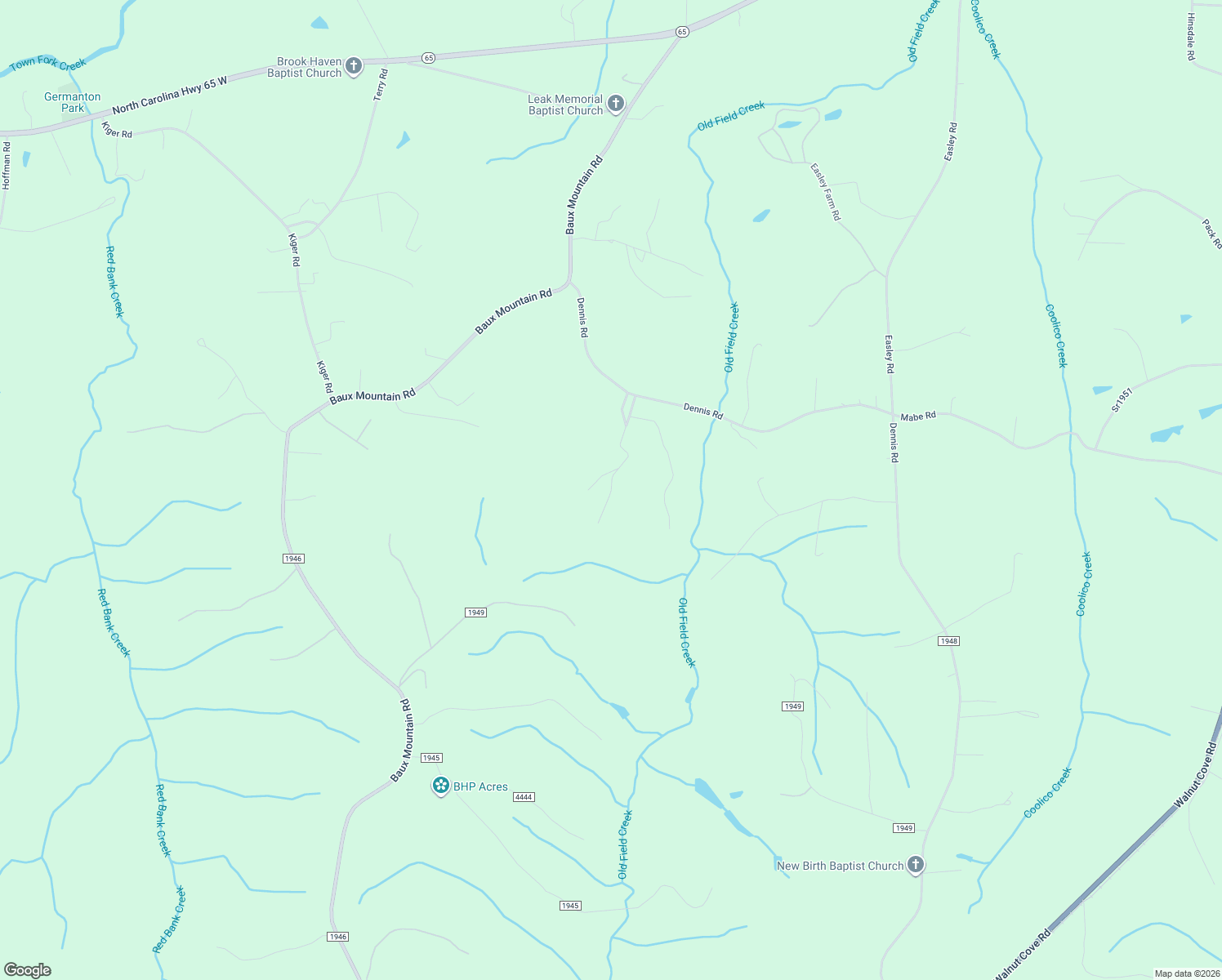 map of restaurants, bars, coffee shops, grocery stores, and more near 8690 Field Creek Farms Road in Germanton