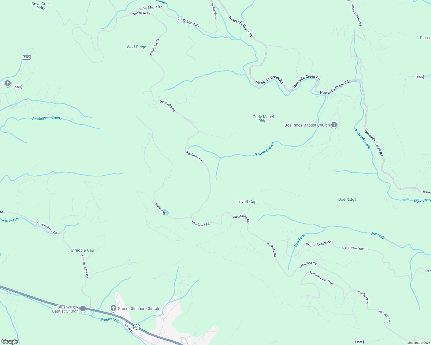 map of restaurants, bars, coffee shops, grocery stores, and more near 4664 Junaluska Road in Boone