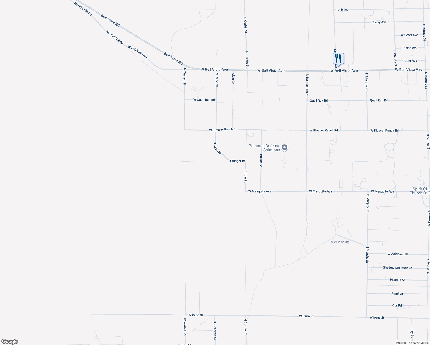map of restaurants, bars, coffee shops, grocery stores, and more near 4750 West Mesquite Avenue in Pahrump