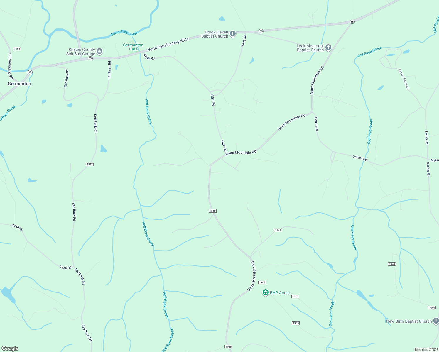 map of restaurants, bars, coffee shops, grocery stores, and more near Bauxite Court in Forsyth County
