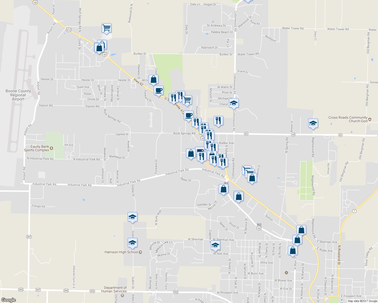 map of restaurants, bars, coffee shops, grocery stores, and more near 121 Sisco Avenue in Harrison