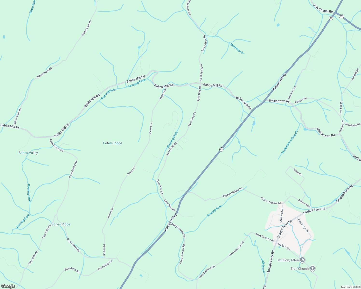 map of restaurants, bars, coffee shops, grocery stores, and more near 840 Tyne Gray Road in Afton