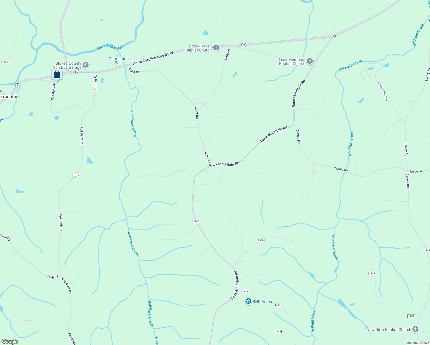map of restaurants, bars, coffee shops, grocery stores, and more near Grakeintemple Court in Germanton