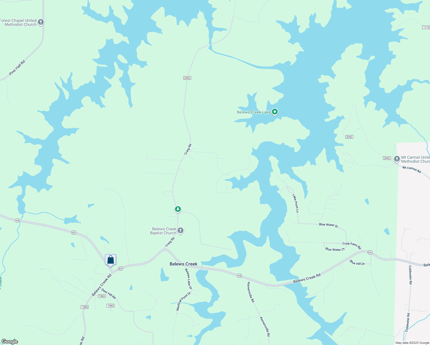 map of restaurants, bars, coffee shops, grocery stores, and more near 7550 Crossing Ridge Drive in Belews Creek
