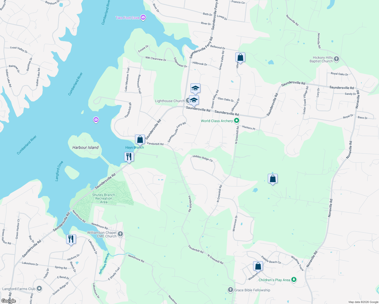 map of restaurants, bars, coffee shops, grocery stores, and more near 827 Lori Lane in Mt. Juliet
