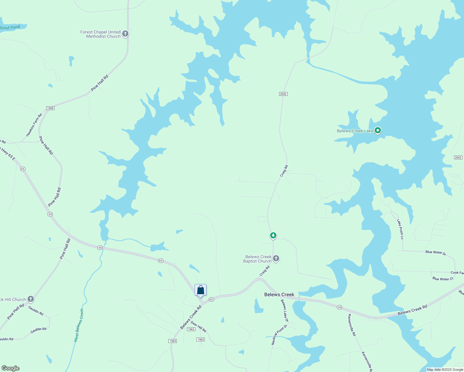 map of restaurants, bars, coffee shops, grocery stores, and more near 9010 Mibeck Road in Belews Creek