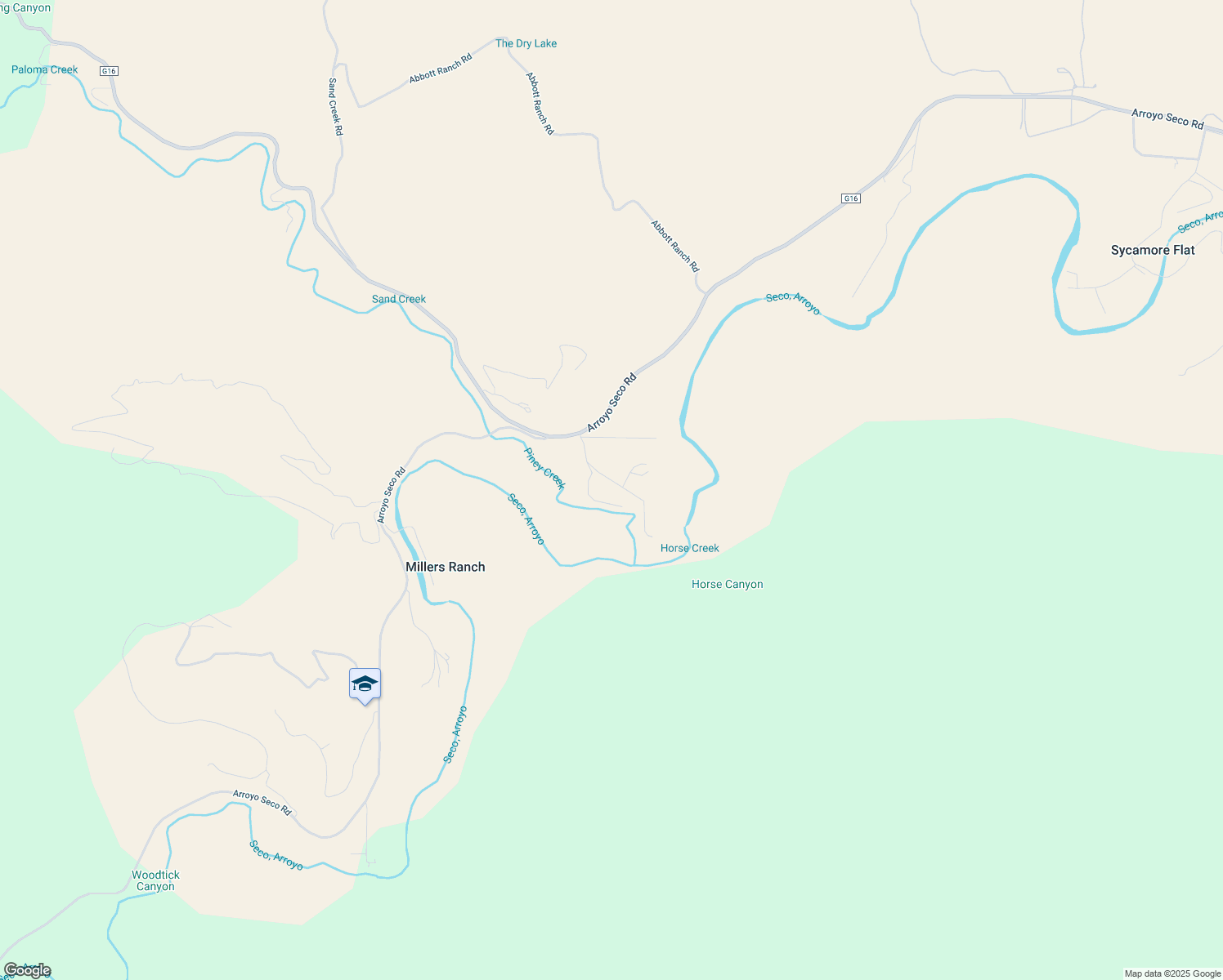 map of restaurants, bars, coffee shops, grocery stores, and more near 45825 Arroyo Seco Rd in Greenfield