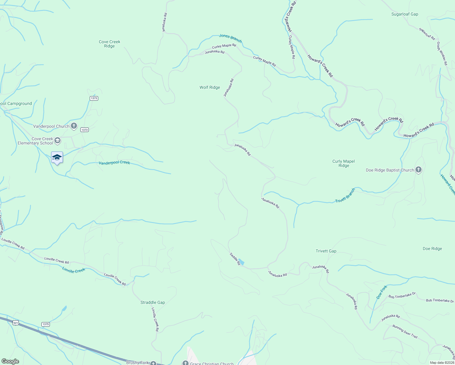 map of restaurants, bars, coffee shops, grocery stores, and more near 100 Horizon Lane in Boone