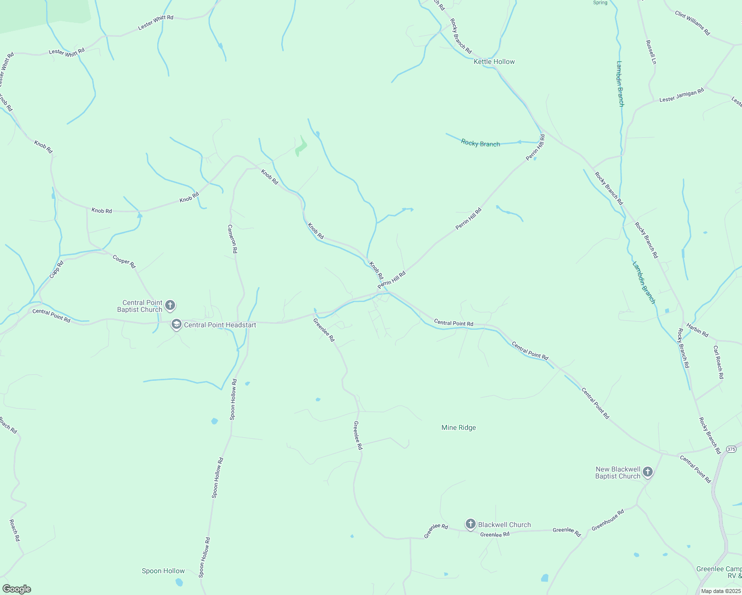 map of restaurants, bars, coffee shops, grocery stores, and more near 2690 Central Point Road in Rutledge