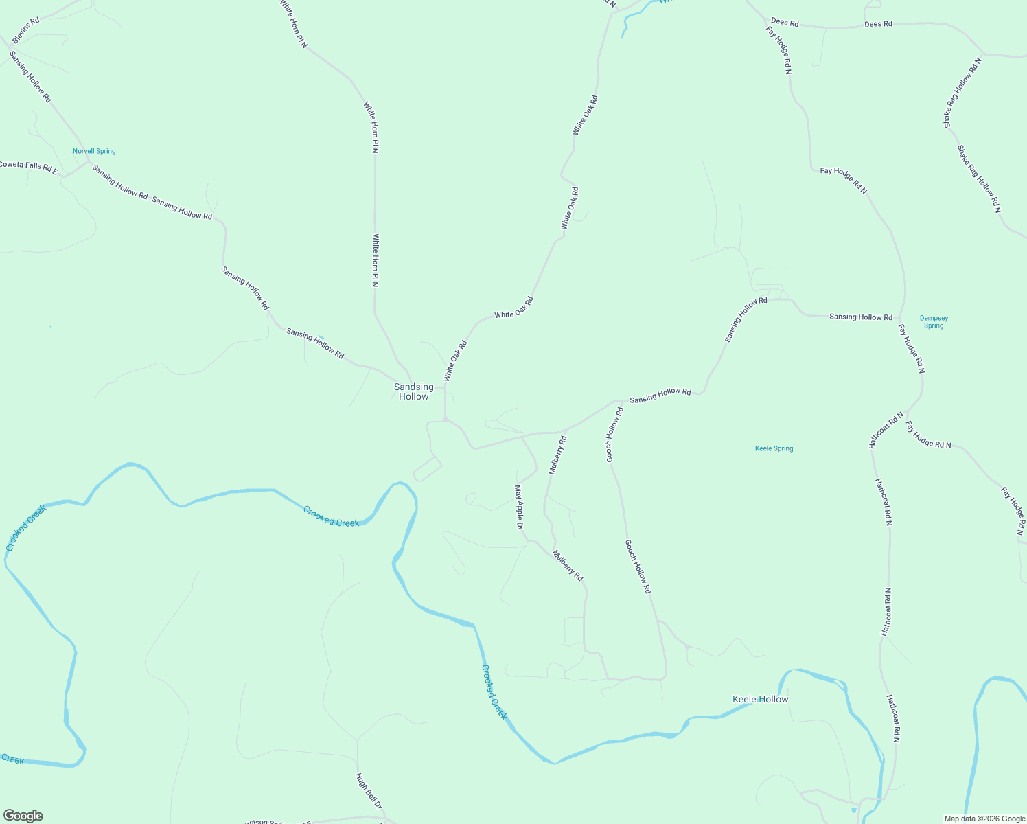 map of restaurants, bars, coffee shops, grocery stores, and more near 3917 Sansing Hollow Road in Harrison