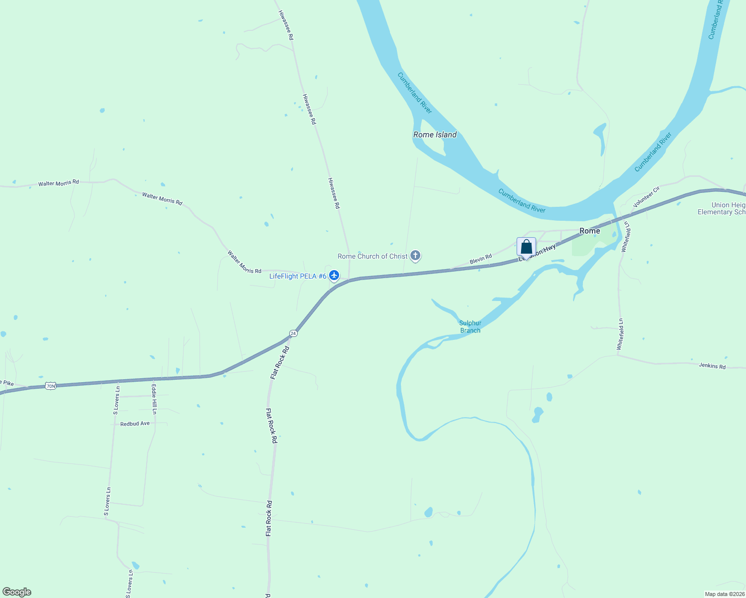 map of restaurants, bars, coffee shops, grocery stores, and more near 863 Lebanon Hwy in Lebanon