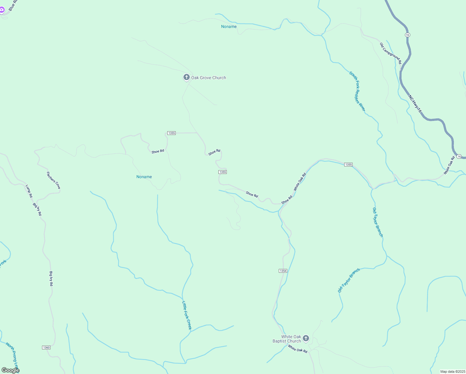 map of restaurants, bars, coffee shops, grocery stores, and more near 896 Shoe Road in Millers Creek