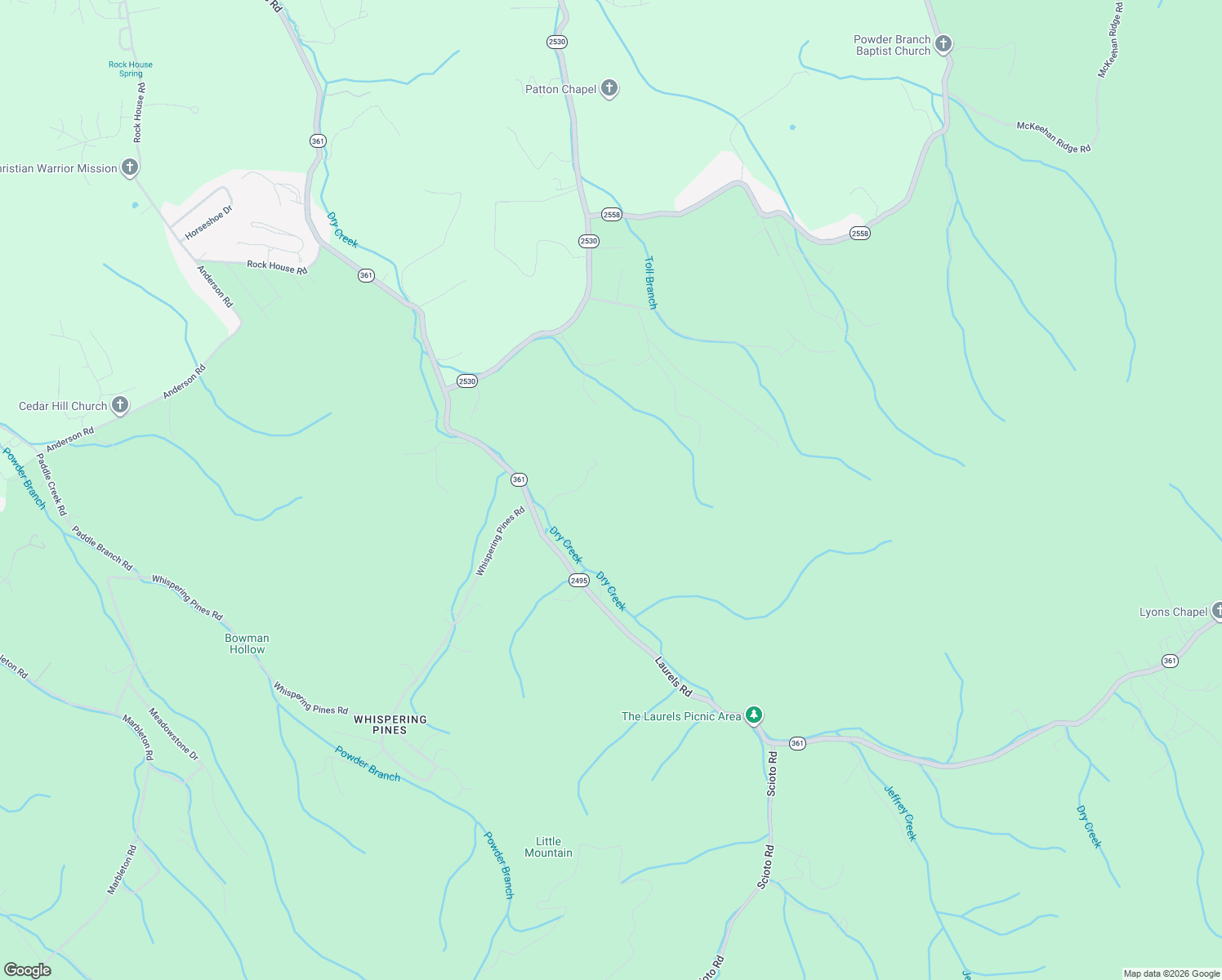 map of restaurants, bars, coffee shops, grocery stores, and more near 707 Laurels Road in Johnson City