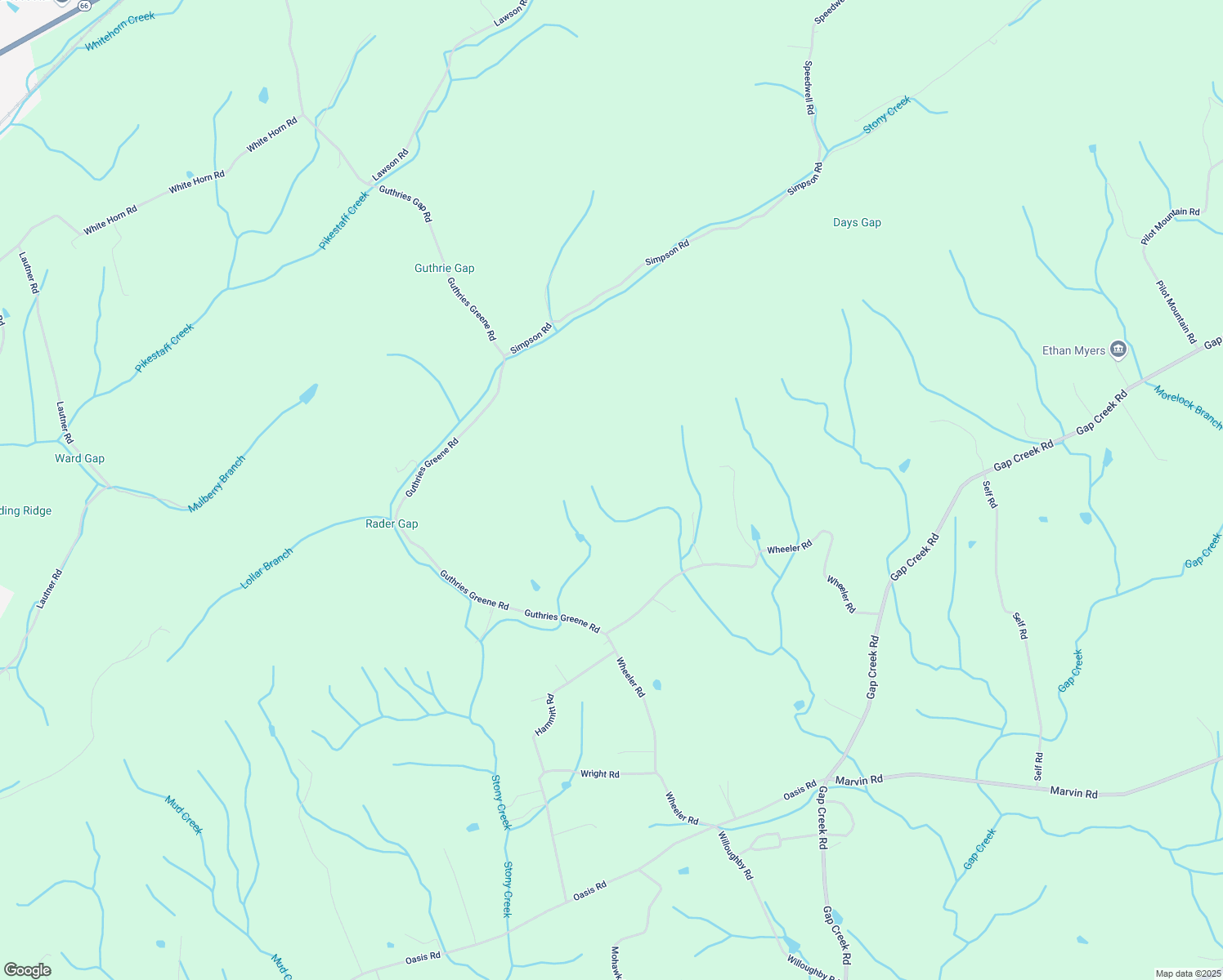map of restaurants, bars, coffee shops, grocery stores, and more near 905 Wheeler Rd in Bulls Gap