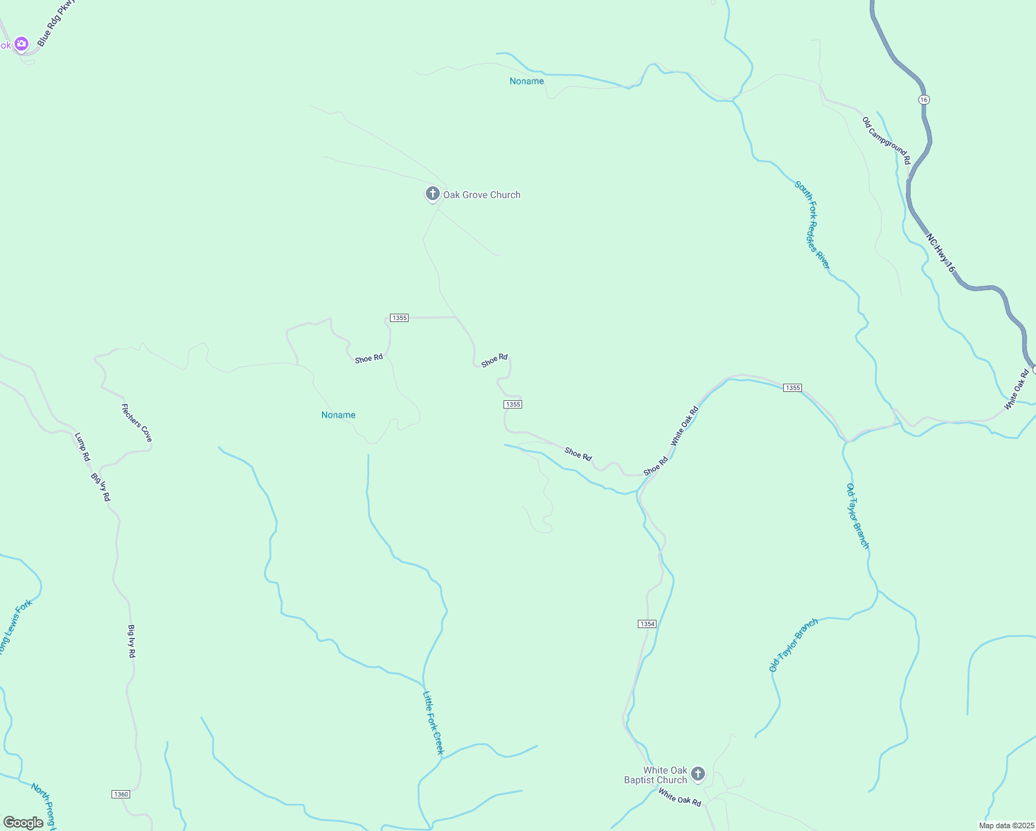 map of restaurants, bars, coffee shops, grocery stores, and more near 896 Shoe Road in Millers Creek