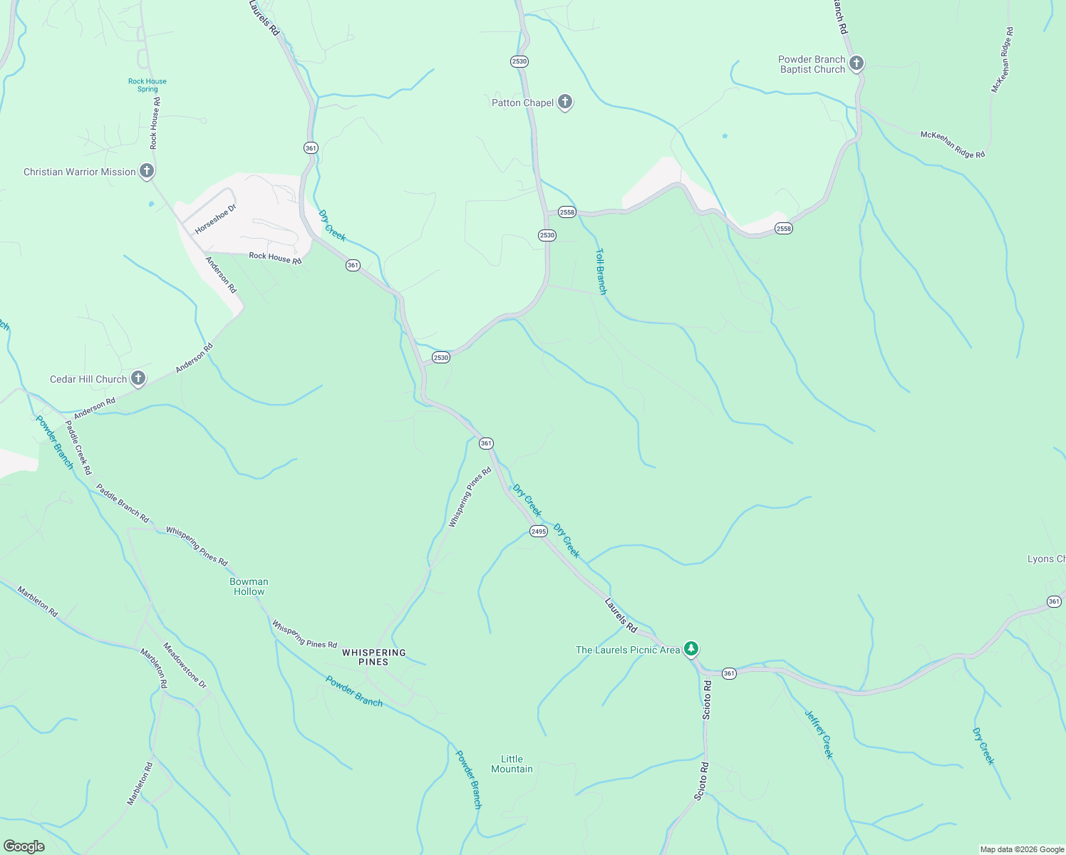 map of restaurants, bars, coffee shops, grocery stores, and more near 707 Laurels Road in Johnson City