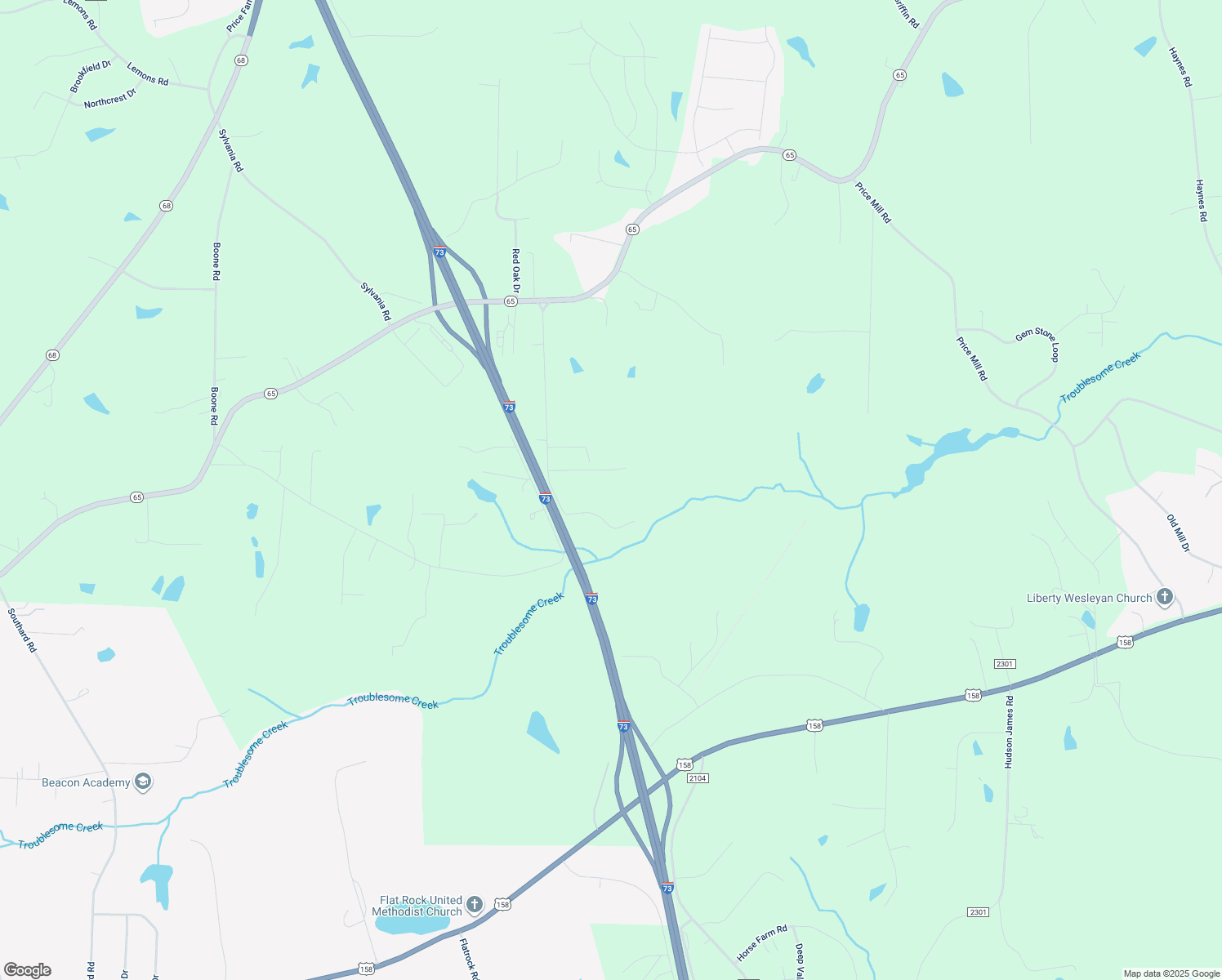 map of restaurants, bars, coffee shops, grocery stores, and more near 184 Fox Haven Road in Stokesdale