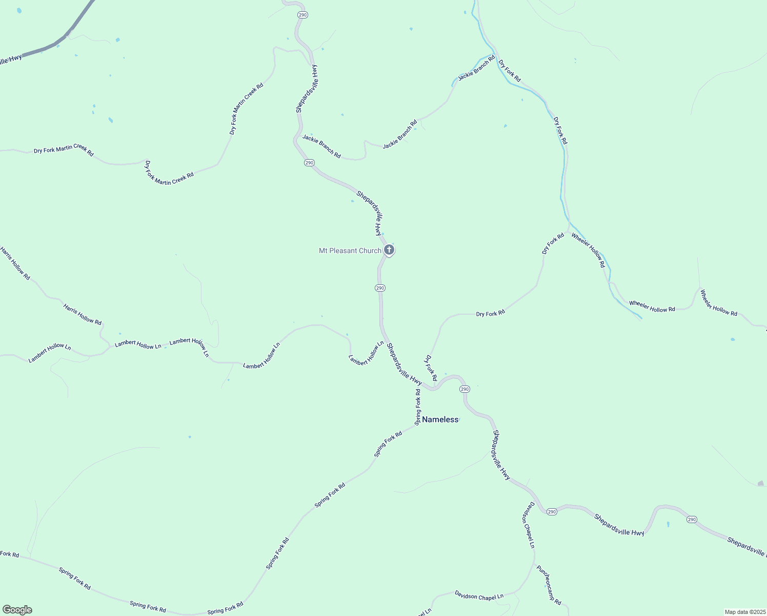 map of restaurants, bars, coffee shops, grocery stores, and more near 1301 Shepardsville Highway in Granville