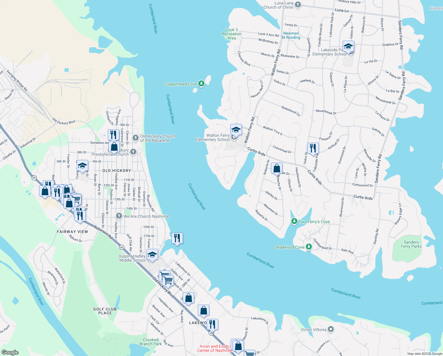 map of restaurants, bars, coffee shops, grocery stores, and more near 147 Lake Harbor Dr in Hendersonville