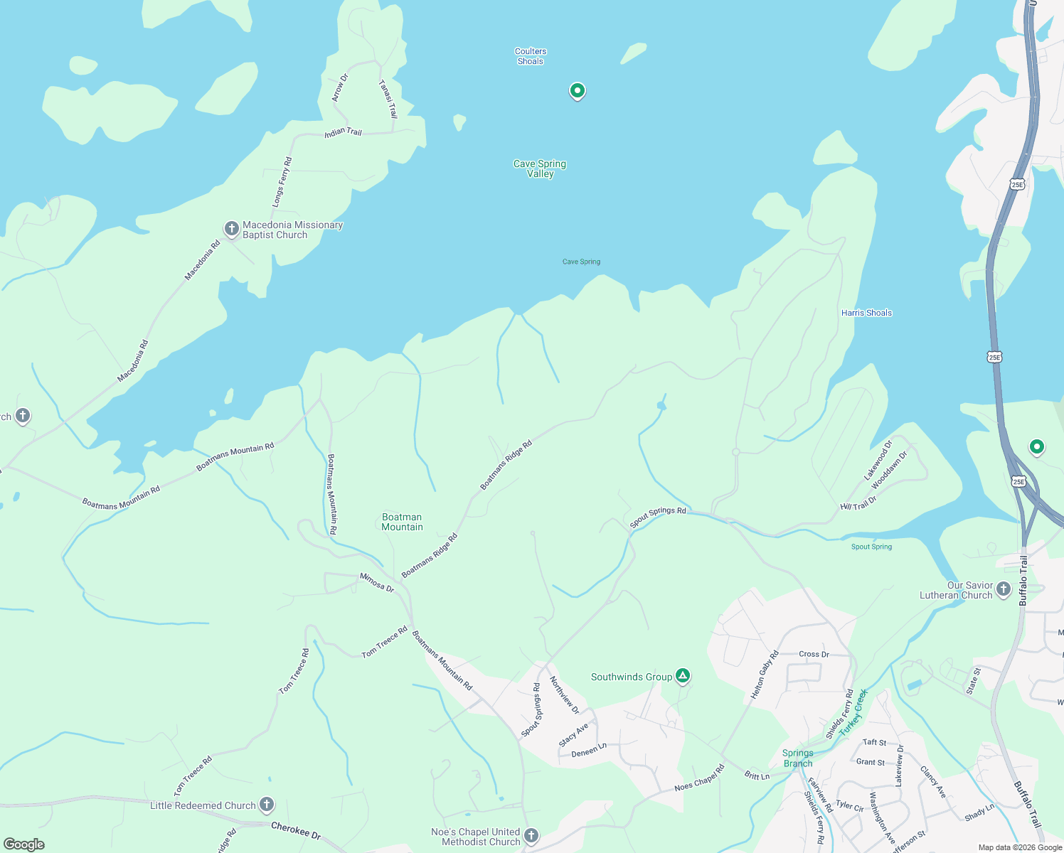 map of restaurants, bars, coffee shops, grocery stores, and more near 1881 Boatmans Ridge Road in Morristown