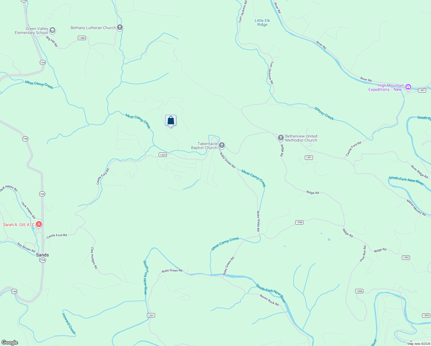 map of restaurants, bars, coffee shops, grocery stores, and more near 556 Tanner Road in Boone