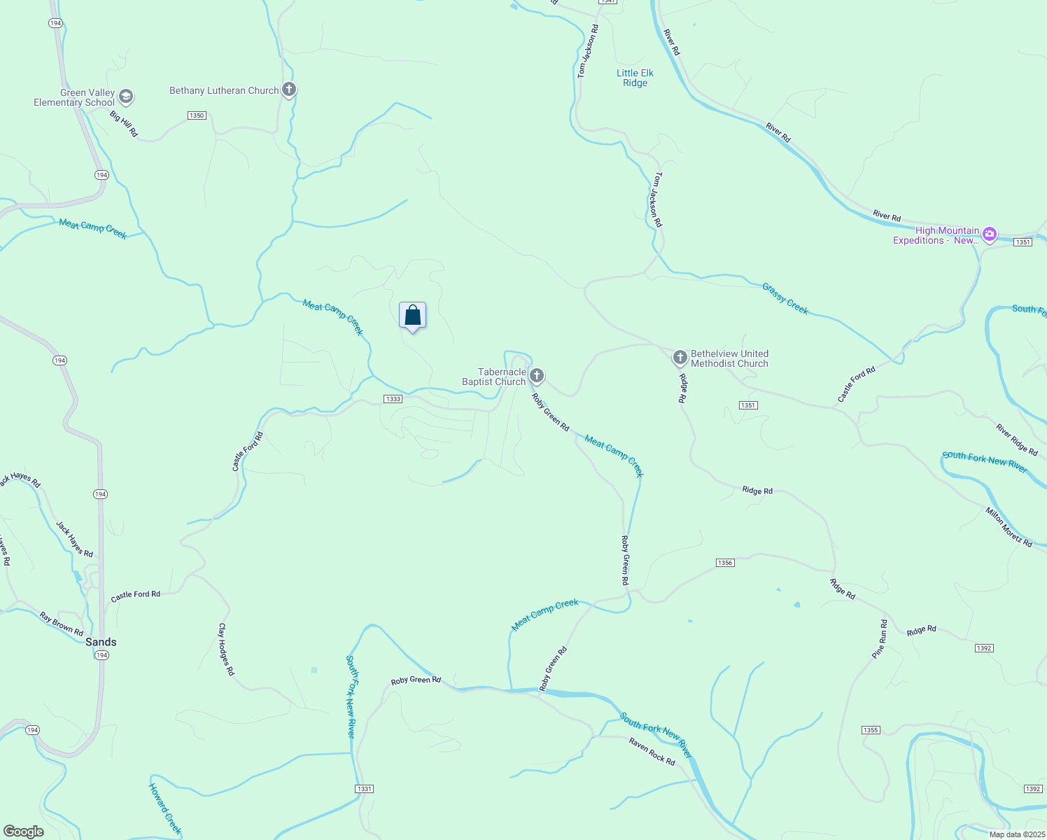 map of restaurants, bars, coffee shops, grocery stores, and more near 640 Tanner Road in Boone