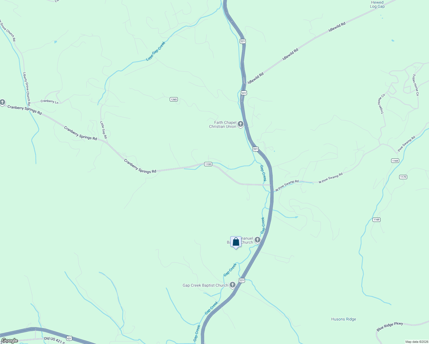 map of restaurants, bars, coffee shops, grocery stores, and more near 581 Cranberry Springs Road in Fleetwood