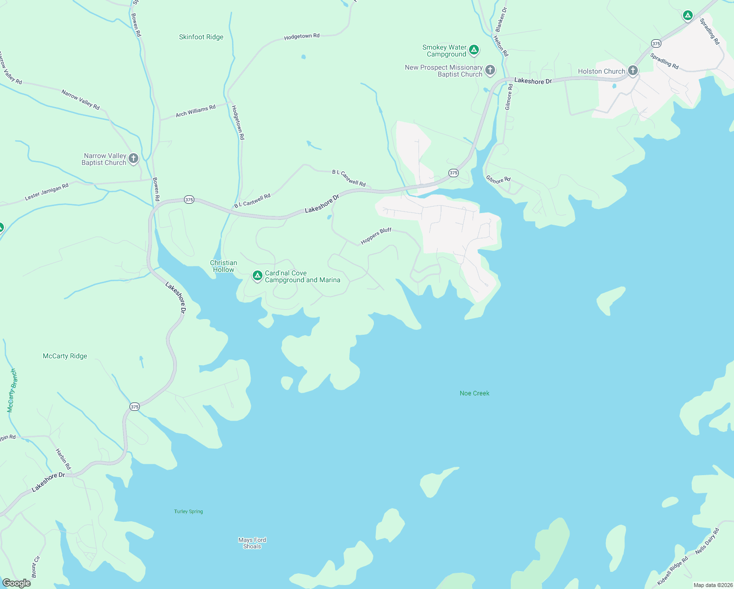 map of restaurants, bars, coffee shops, grocery stores, and more near 388 Cow Poke Lane in Rutledge