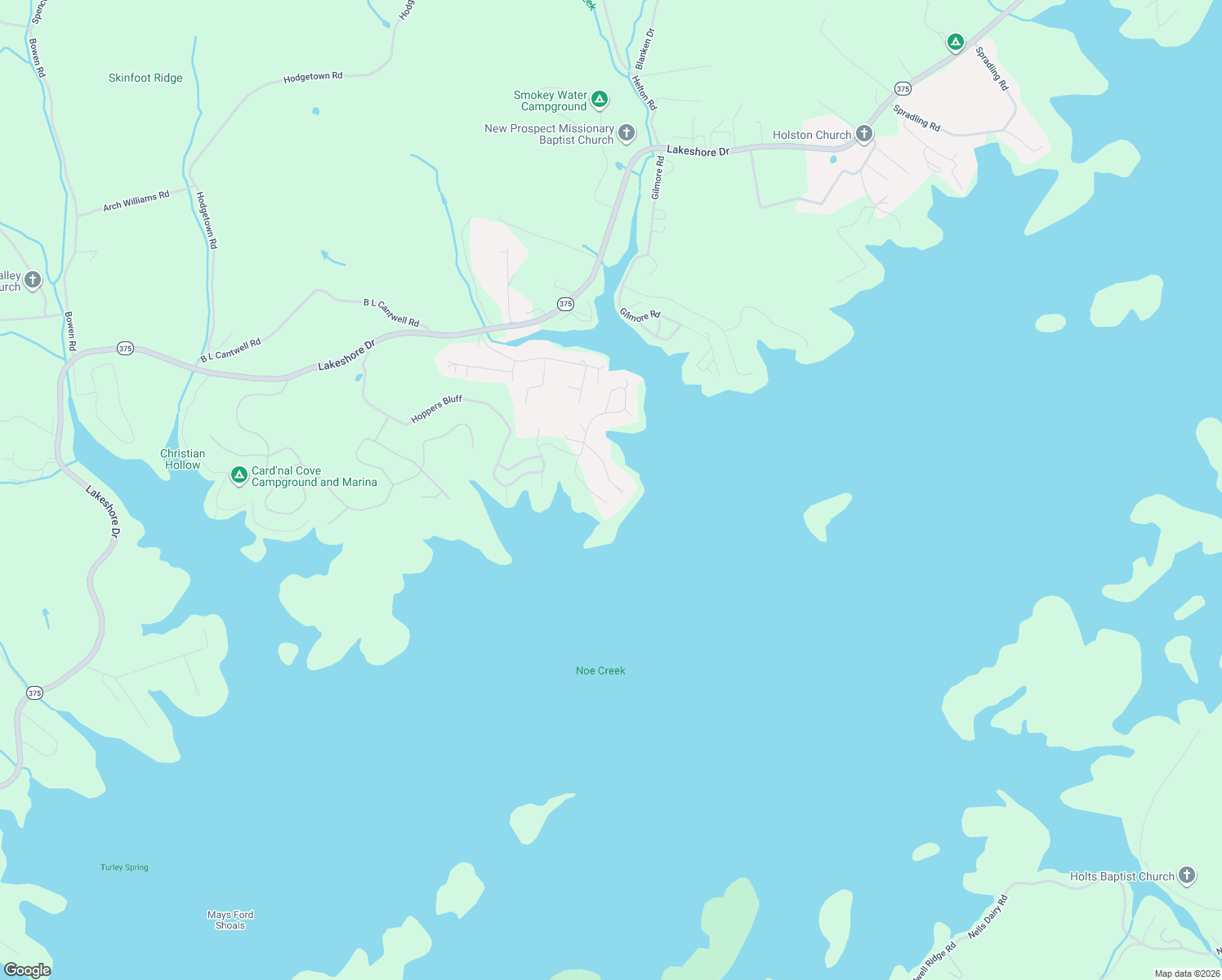 map of restaurants, bars, coffee shops, grocery stores, and more near 241 Squirrel Lane in Rutledge
