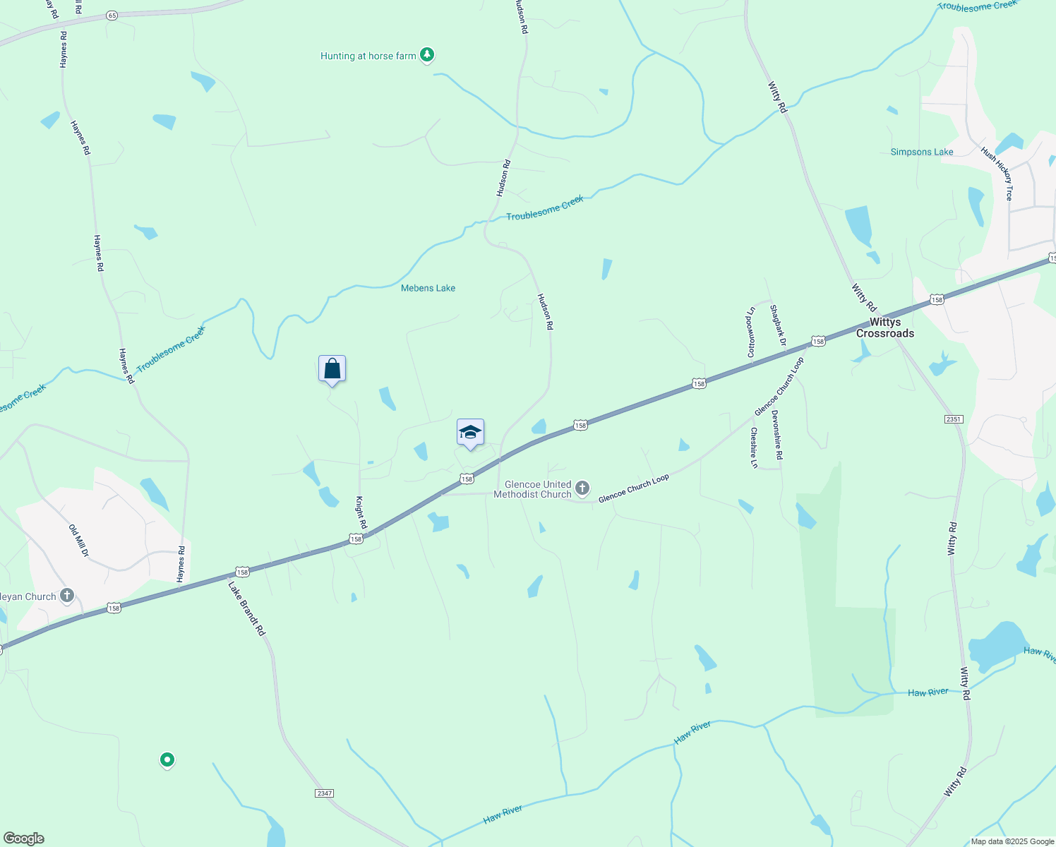 map of restaurants, bars, coffee shops, grocery stores, and more near 1231 Hudson Road in Summerfield