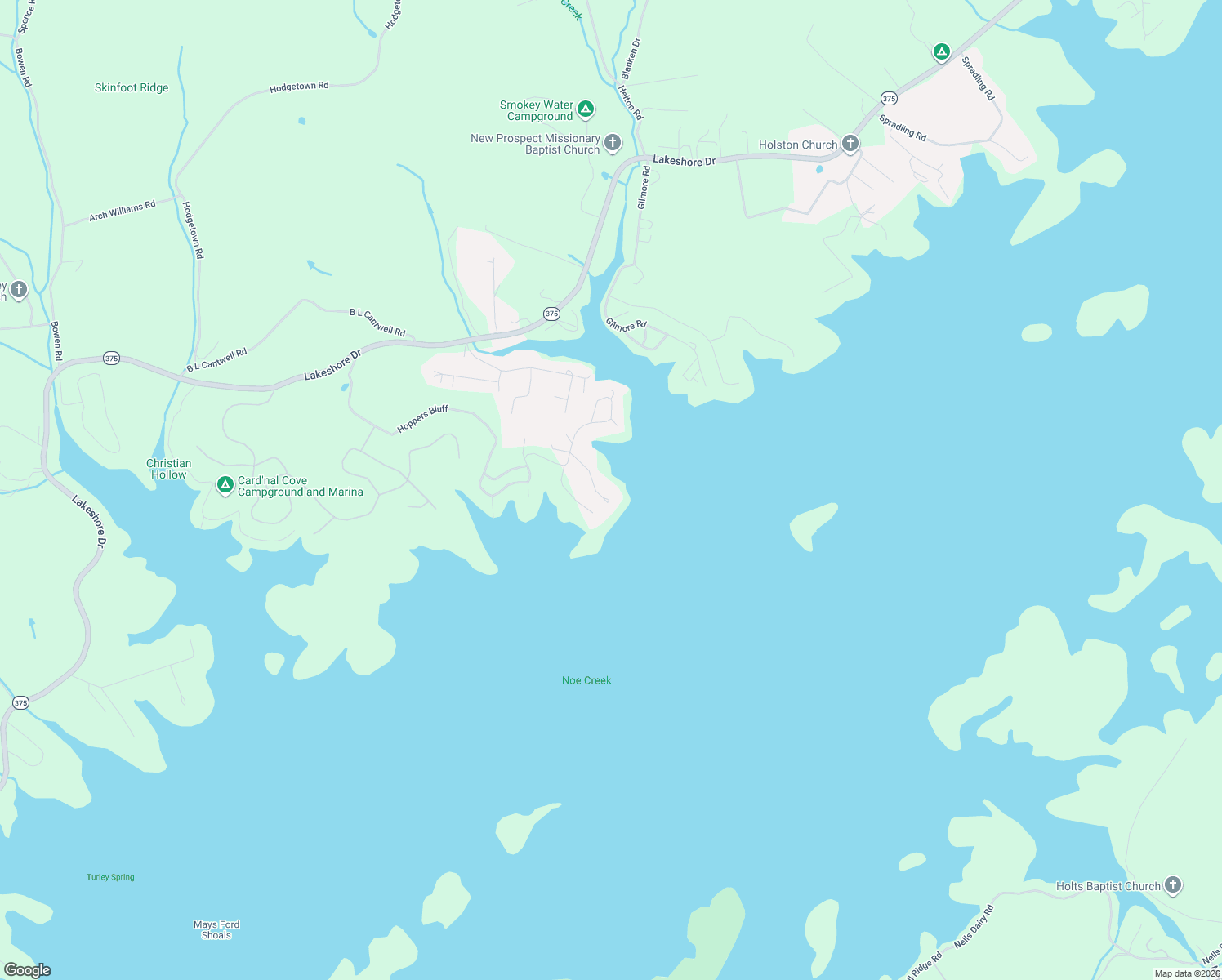 map of restaurants, bars, coffee shops, grocery stores, and more near 241 Squirrel Lane in Rutledge