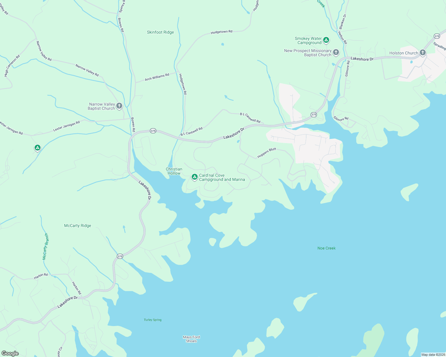 map of restaurants, bars, coffee shops, grocery stores, and more near 174 Cow Poke Lane in Rutledge