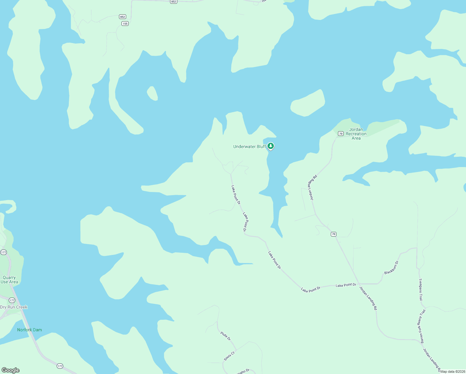 map of restaurants, bars, coffee shops, grocery stores, and more near 1566 Lake Point Drive in Calico Rock