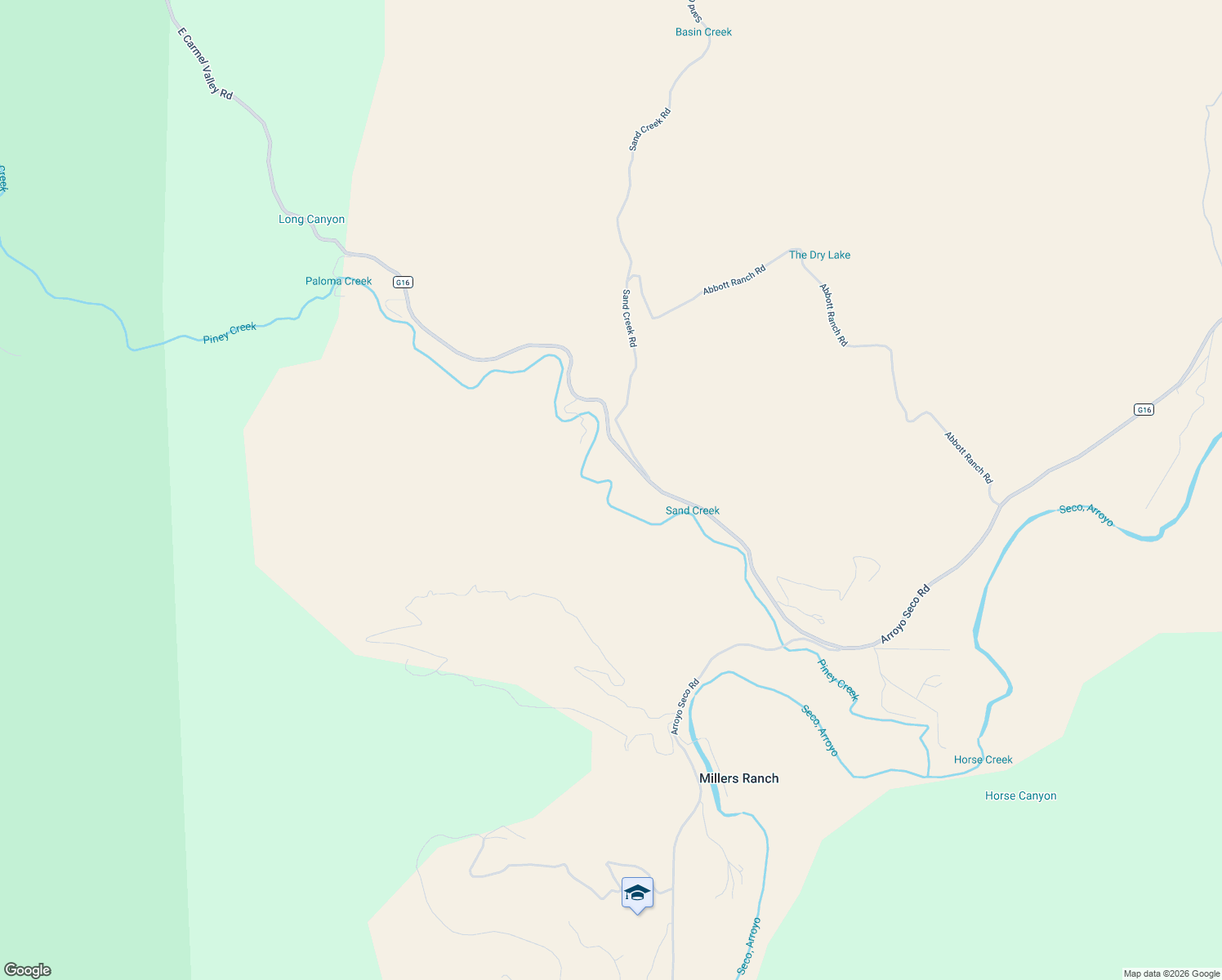 map of restaurants, bars, coffee shops, grocery stores, and more near 45510 Carmel Valley Road in Greenfield
