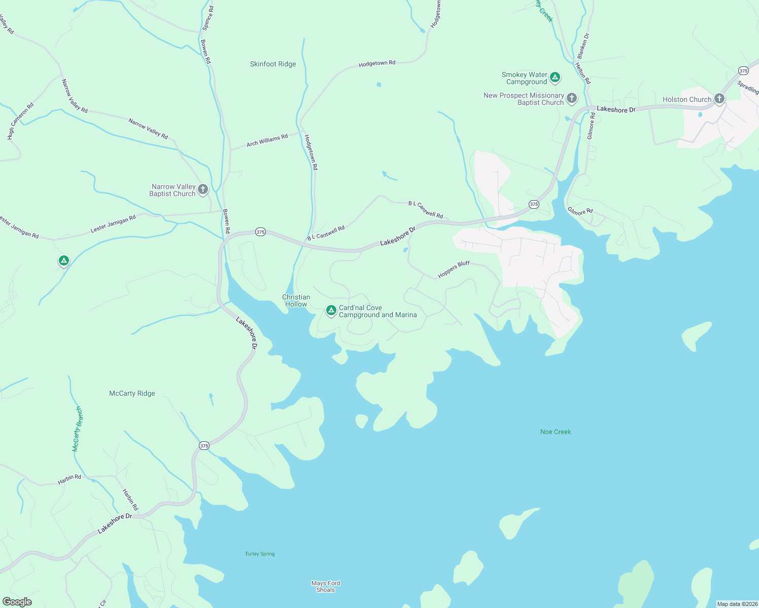 map of restaurants, bars, coffee shops, grocery stores, and more near 174 Cow Poke Lane in Rutledge