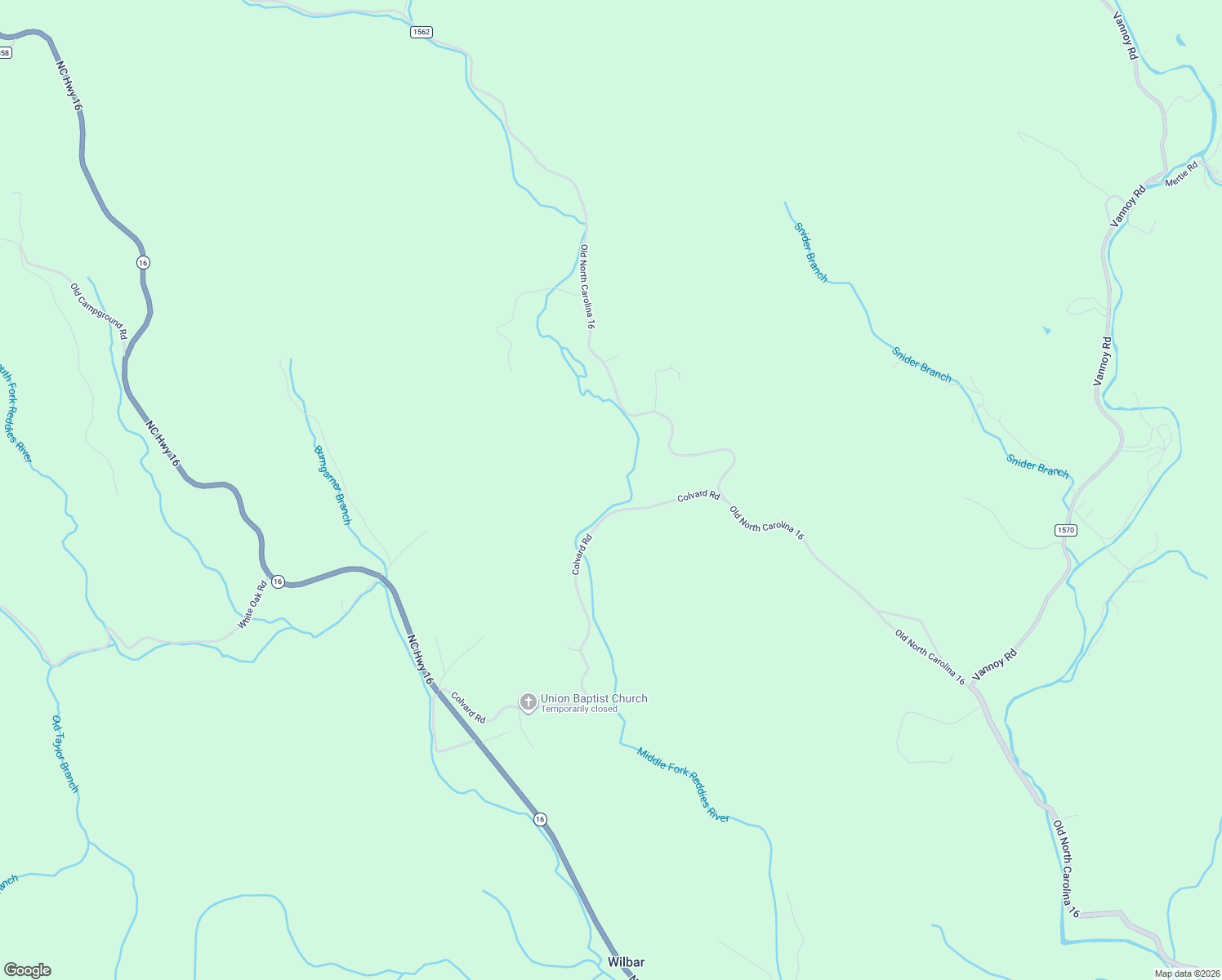 map of restaurants, bars, coffee shops, grocery stores, and more near 1325 Colvard Road in Millers Creek