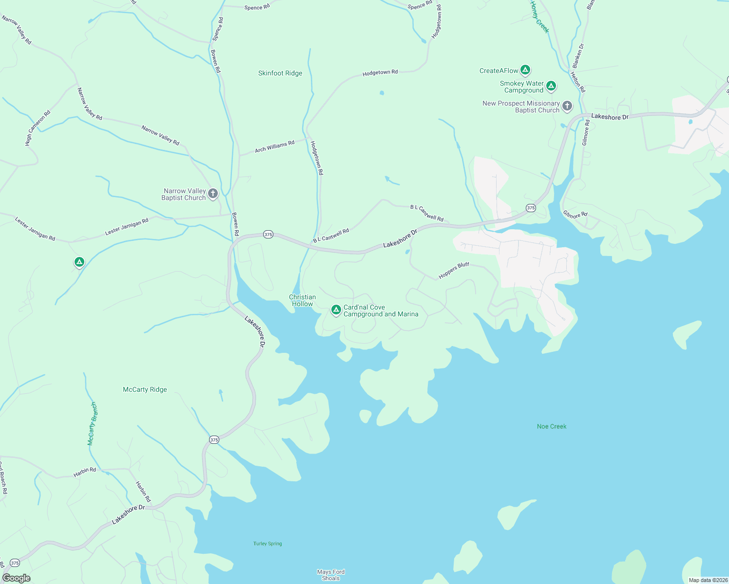 map of restaurants, bars, coffee shops, grocery stores, and more near 523 Shiloh Springs Road in Rutledge